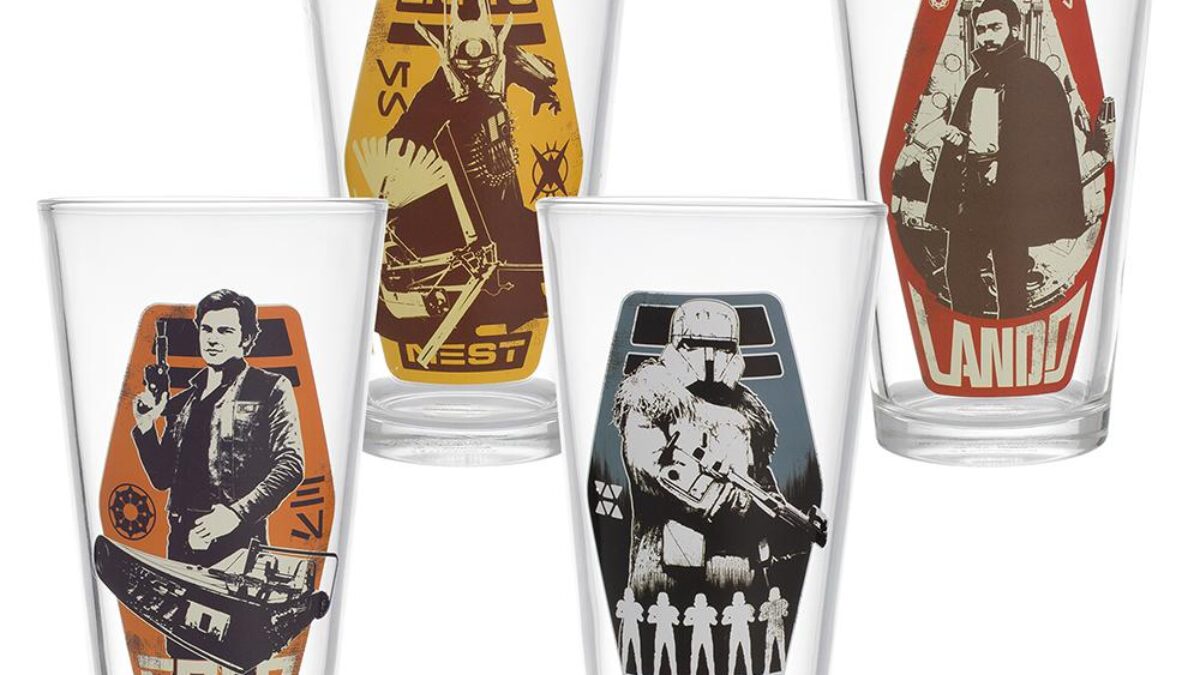 Star Wars Pint Glass Set | Lando's Lounge & Jedi Gym Pint Glasses | Set of 2