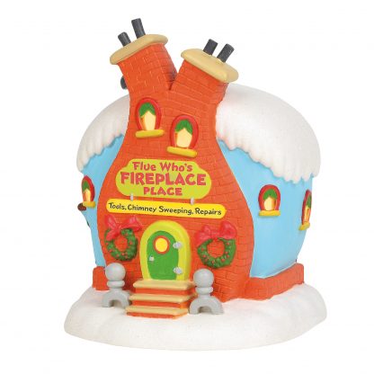 Flue Whos Fireplace Place Lighted Grinch Villages By Dept 56 6003319 2