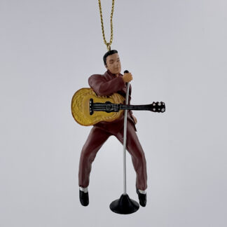 Elvis Presley Wearing Burgundy Suit 2 1 2 Inch Resin Ornament