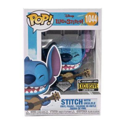 Lilo Stitch Stitch With Ukulele Diamond Glitter 1044 Pop Vinyl Figure Ee Exclusive