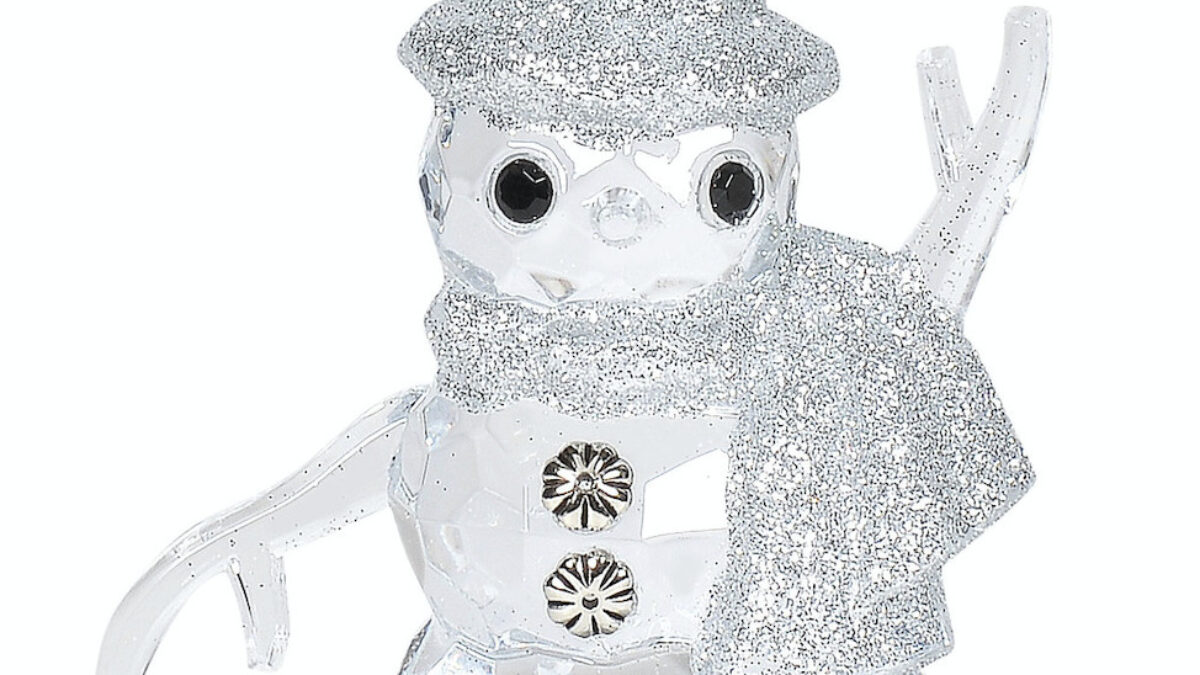 Acrylic Snowman with Silver Ornament by Xmas Basics (6008105)