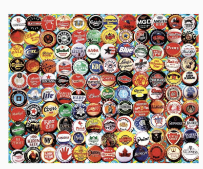 Beer Bottle Caps 550pc Puzzle By White Mountain 995pz