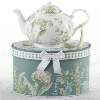 Blue Hydrangea Porcelain Tea Pot 8150 4