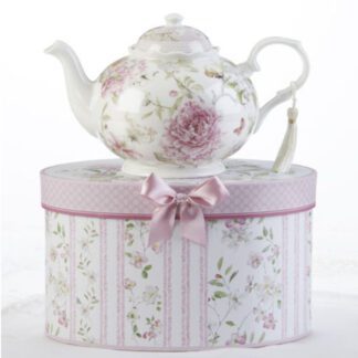 Pink Peony Porcelain Tea Pot 8150 6