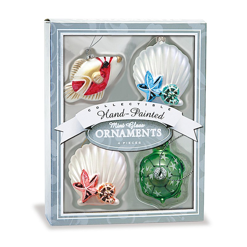 Set Of 4 Ocean Holiday Christmas Ornament By Island Heritage 13639000