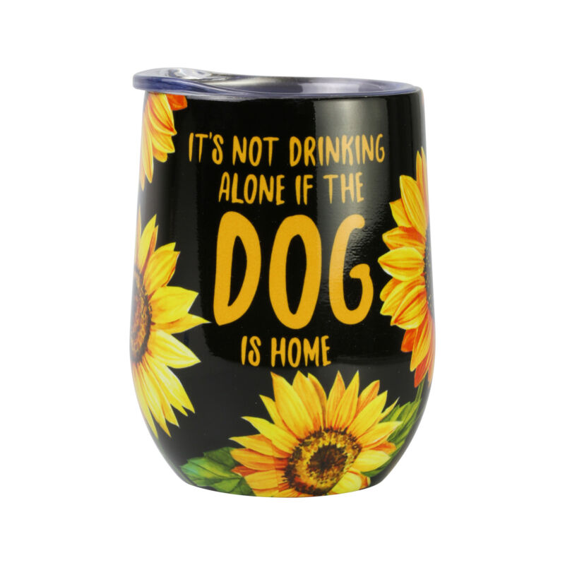 Dog Drink Alone Floral Tumbler By Our Name Is Mud 6007998 2