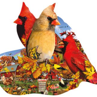 Fall Cardinals 800pc Shaped Puzzle By Sunsout 97204