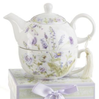 Lavender Rose Porcelain Tea For One 8138 7 2