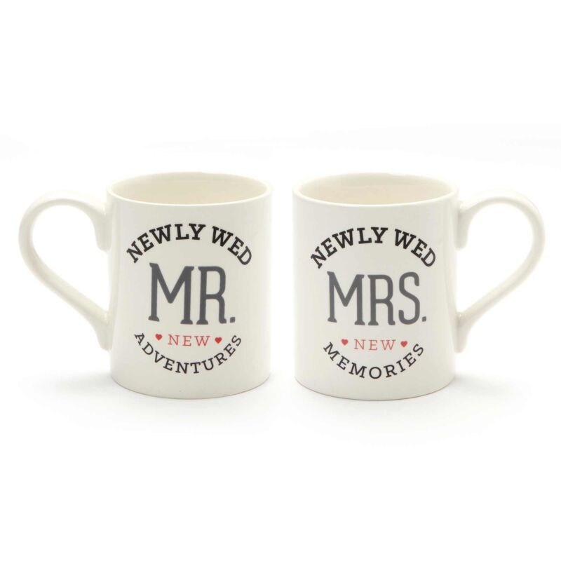 Newlywed Mr Mrs Mug Set By Our Name Is Mud 6001259