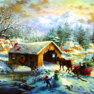 Over The Covered Bridge New 1000pc Puzzle By Sunsout 19319