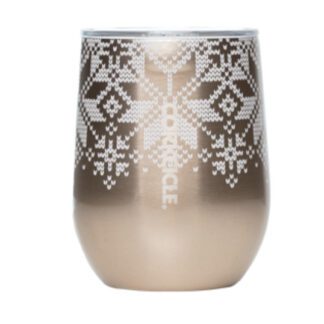 Stemless 12oz Fairisle Gold By Corkcicle