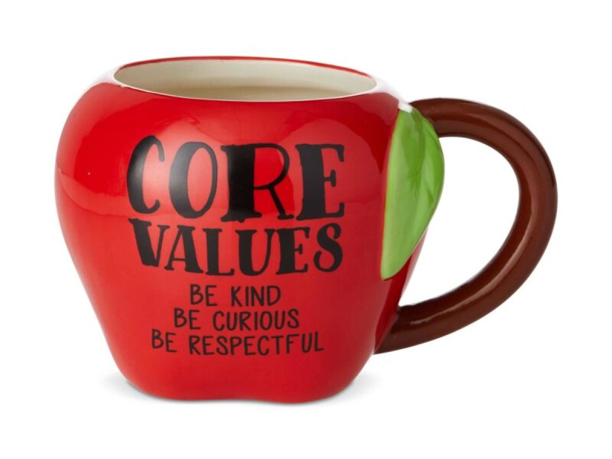 Teacher Core Values Apple Mug by Our Name Is Mud (6003386)