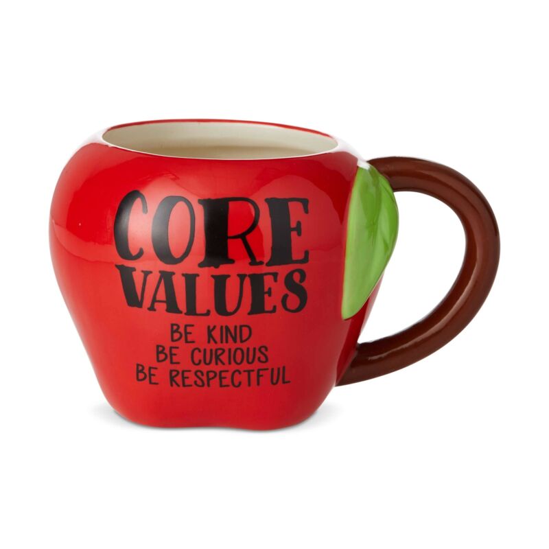 Teacher Core Values Apple Mug By Our Name Is Mud 6003386