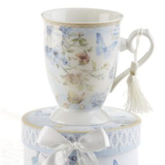 Blue Butterfly Porcelain Mug 8139 2 2