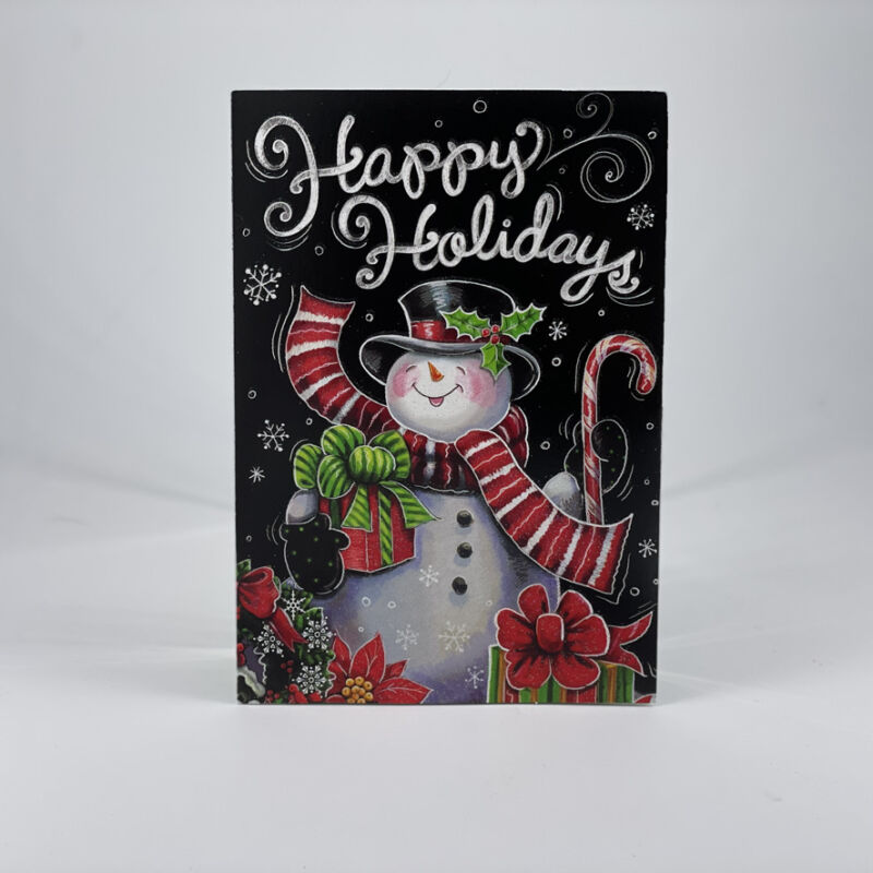 Christmas Money Card Happy Holidays With Snowman