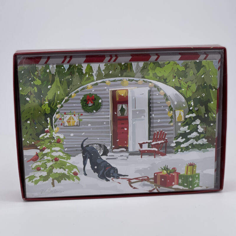 Christmas Trailer In The Woods Boxed Christmas Cards By Leanin Tree C75365