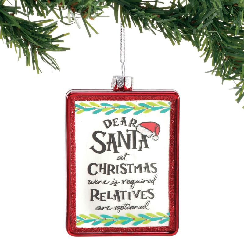 Dear Santa Wine Is Ornament Entmt By Izzy And Oliver 6004658 2