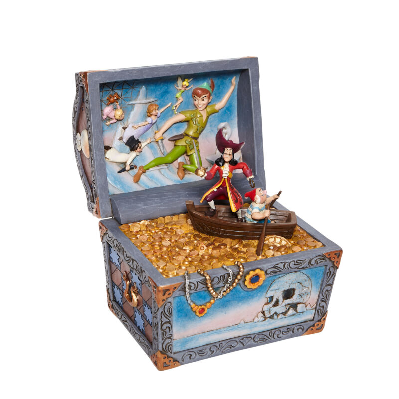 Peter Pan Treasure Chest Scene Treasure Strewn Tableau Disney Traditions By Jim Shore 6008063 2