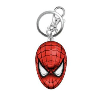 Spider Man Head Colored Pewter Key Chain
