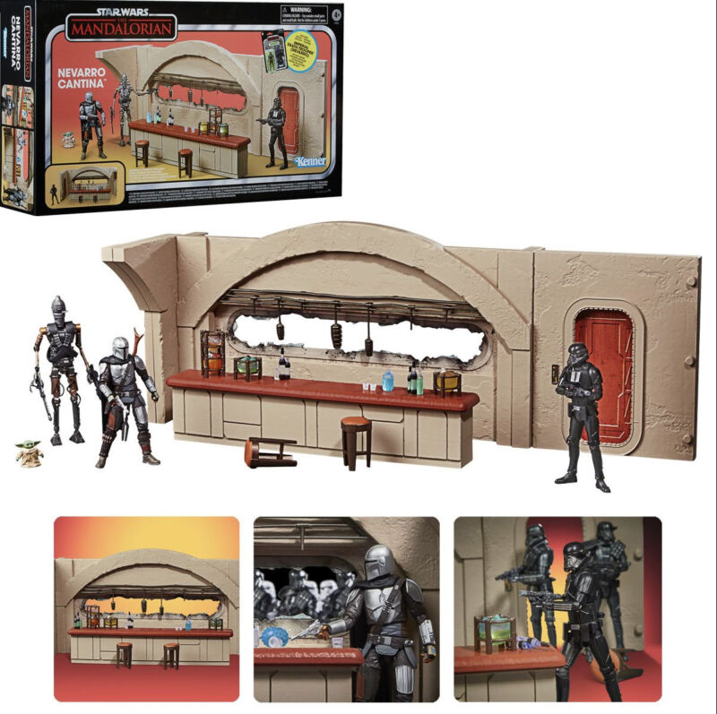 Star Wars The Vintage Collection Nevarro Cantina Playset With Imperial Death Trooper Action Figure 3