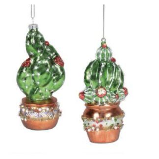 Potted Cactus Ornament Set Of 2 By Its A Country Thing