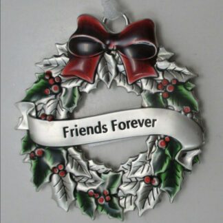 Friends Forever Metal Wreath Ornament