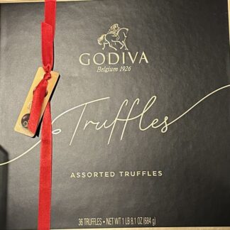GODIVA 36pc Signature Truffles Gift Box, w/Red Ribbon