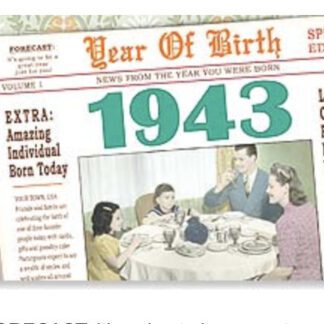 Birthday Card Year Of Birth You Were The Main Event In 1943 2
