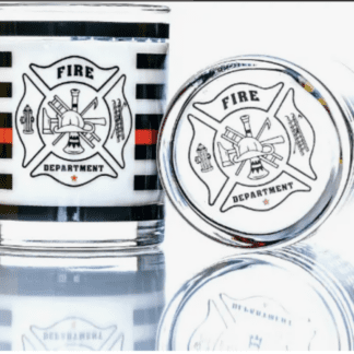Thin Red Line Firefighter Whiskey Glasses