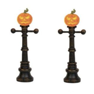 Halloween Street Lamps Set Of 2 Village Halloween Accessories By Department 56 6003301