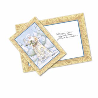Set Of 10 White Woodland Santa Greeting Cards By Jim Shore 6006185 2