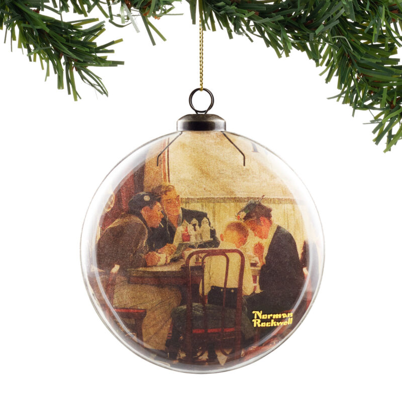 Saying Grace Hanging Ornament By Norman Rockwell 6011129