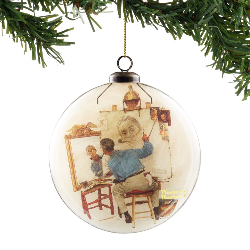 Self Portait Hanging Ornament By Norman Rockwell 6011128